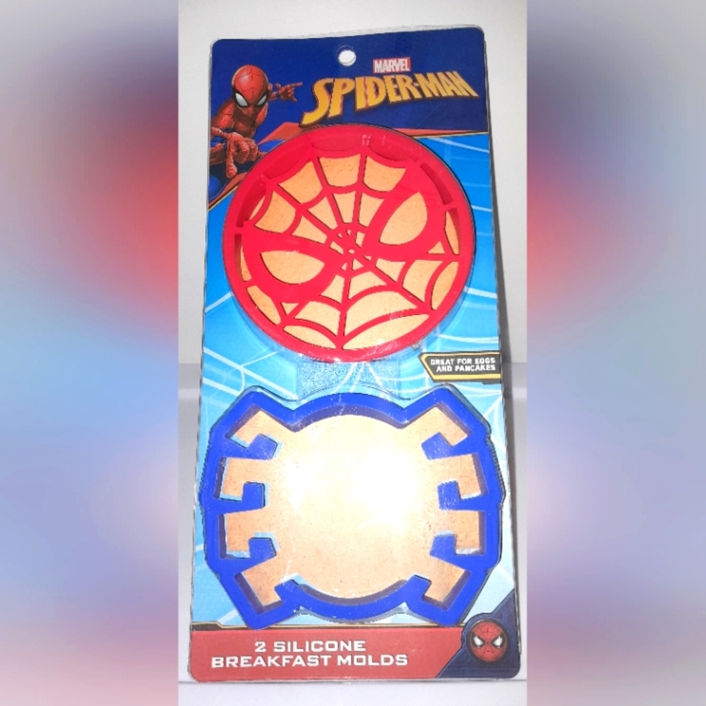 NEW-Marvel Spiderman Breakfast Silicone Molds Set